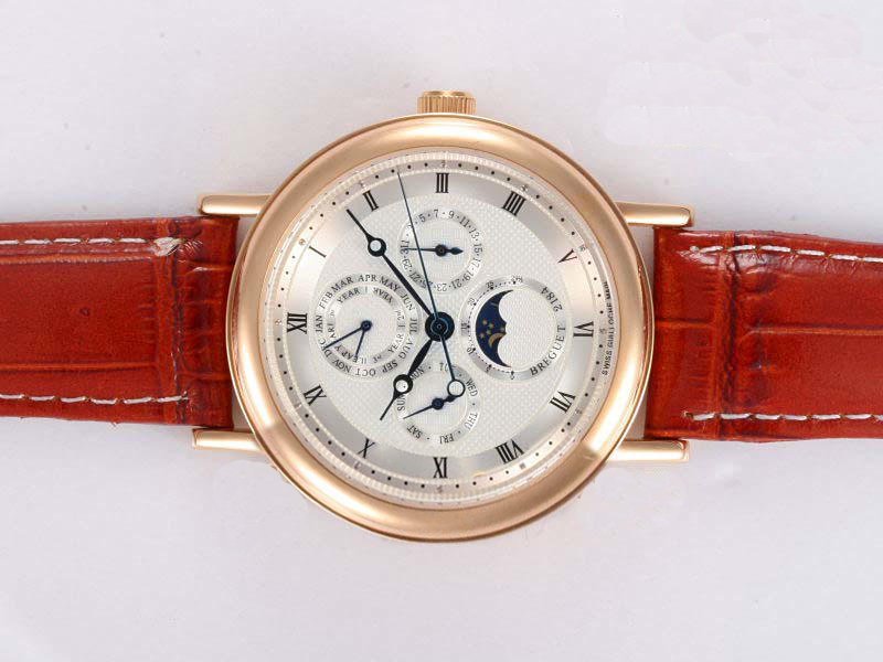 Breguet Classique 3137BR/11/986 Stainless Steel with Rose Gold Bezel White Dial Watch watches
