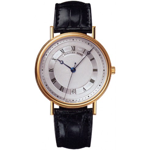 Breguet Classique Automatic Silver Dial Black Leather Men's Watch 5930BA/12/986 watches