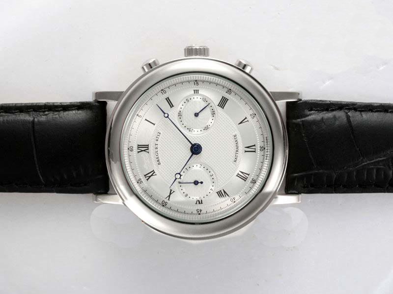 Breguet Classique Chronograph 5947BB/12/9V6 Black Crocodile Leather Strap Mens Watch watches