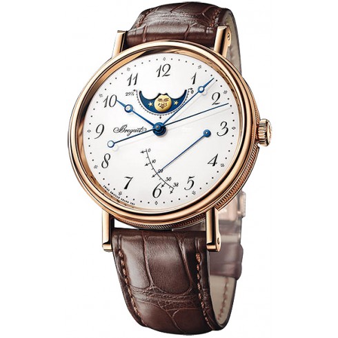 Breguet Classique Moonphases White Dial 18K Rose Gold Automatic Men's Watch 7787BR299V6 watches