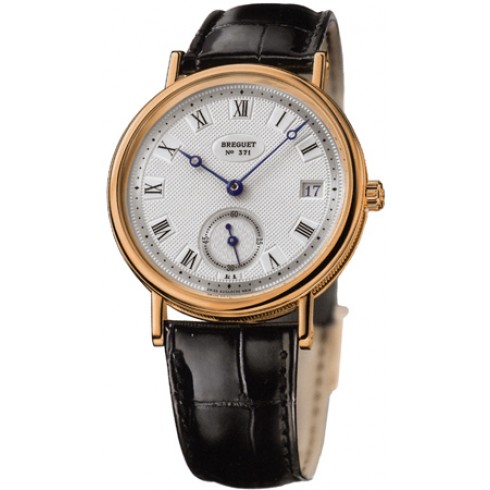 Breguet Classique Silver Dial 18kt Rose Gold Black Leather Men's Watch 5920BR15984 watches