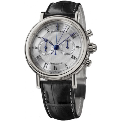 Breguet Classique Silver Dial 18kt White Gold Black Leather Men's Watch 5947BB129V6 watches