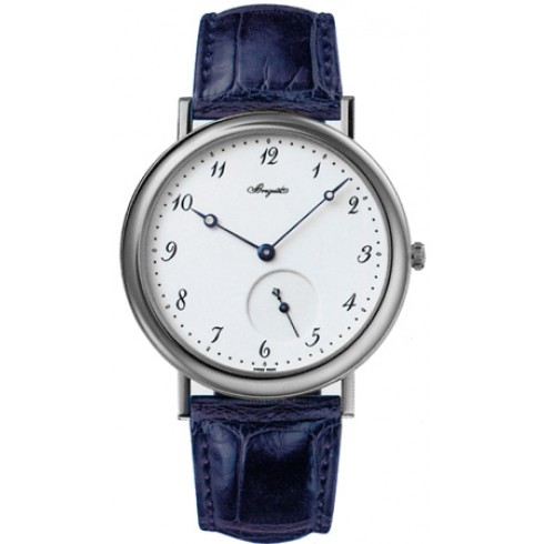 Breguet Classique Silver Dial 18kt White Gold Blue Leather Automatic Men's Watch 5140BB299W6 watches