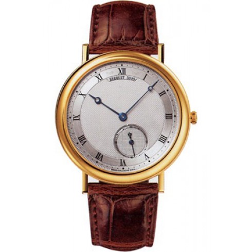 Breguet Classique Silver Dial Automatic 18kt Rose Gold Brown Leather Men's Watch 5140BA129W6 watches