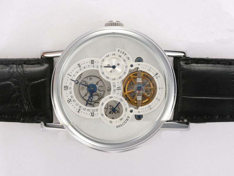Breguet Classique Tourbillon 3757PT1E9V6 Black Crocodile Leather Strap Round Mens Watch watches