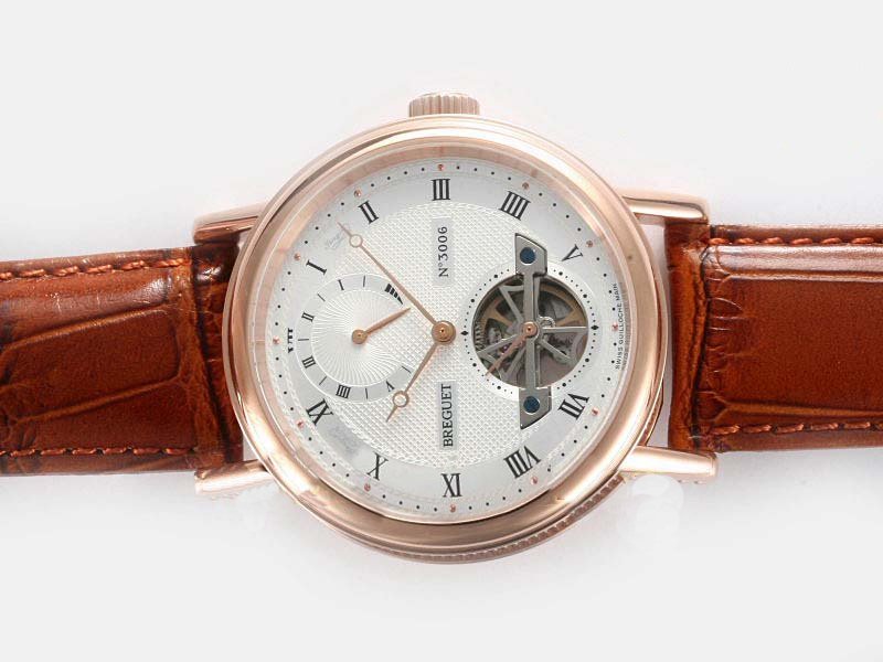 Breguet Classique Tourbillon 5317BR129V6 Mens Brown Crocodile Leather Strap Watch watches