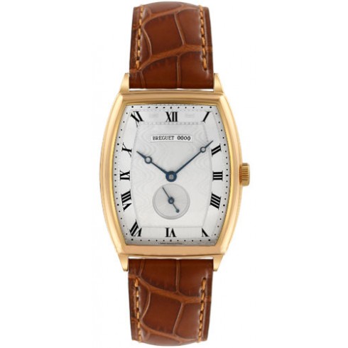 Breguet Heritage Silver Dial 18kt Rose Gold Brown Leather Men's Watch 3660BR12984 watches