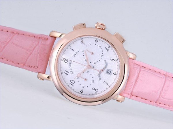 Breguet Marine 8828BR/5D/586 DD00 38mm Pink Rubber Strap Womens Watch watches