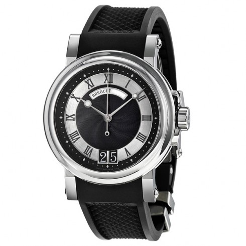 Breguet Marine Automatic Black Dial Black Rubber Strap Men's Watch 5817ST925V8 watches