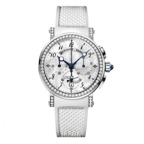 Breguet Marine Automatic Chronograph Diamond Mother of Pearl Dial White Gold Ladies Watch 8828BB5D586DD00 watches