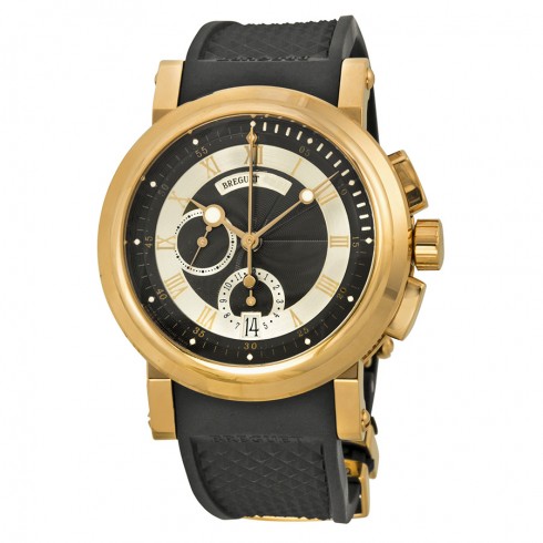 Breguet Marine Black Dial Rubber Men's Watch 5827BR/Z2/5ZU watches