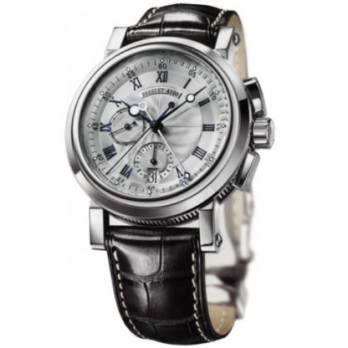 Breguet Marine Chronograph Silver Dial Leather Men's Watch 5827BB129Z8 watches