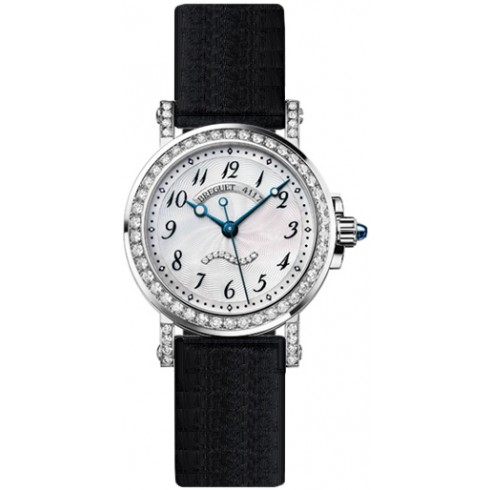 Breguet Marine Mother of Pearl Diamond Black Satin Ladies Watch 8818BB59864DD00D watches