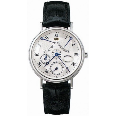 Breguet Perpetual Calendar Equation of Time Silver Dial Platinum Black Leather Men's Watch 3477PT1E986 watches