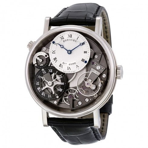 Breguet Tradition GMT Manual Silver Skeleton Dial Men's Watch 7067BB/G1/9W6 watches