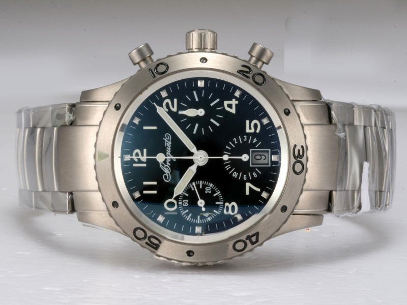 Breguet Type XXI 3800ST/92/SW9 Titanium Bezel Blue Dial Silver Stainless Steel Strap Watch watches