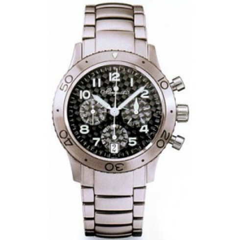 Breguet XX Transatlantique Black Dial Titanium Leather Men's Chronograph Watch 3820TIK2TW9 watches