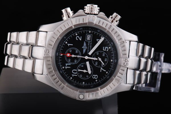 Breitling Aeromarine Chrono Avenger Steel Stainless Steel Case 45mm Black Dial Watch watches