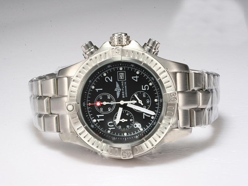 Breitling Aeromarine Chrono Avenger Steel Stainless Steel Case Black Dial 44mm Watch watches