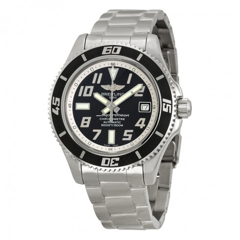 Breitling Aeromarine Superocean Black Dial Stainless Steel Men's Watch A1736402-BA29SS watches