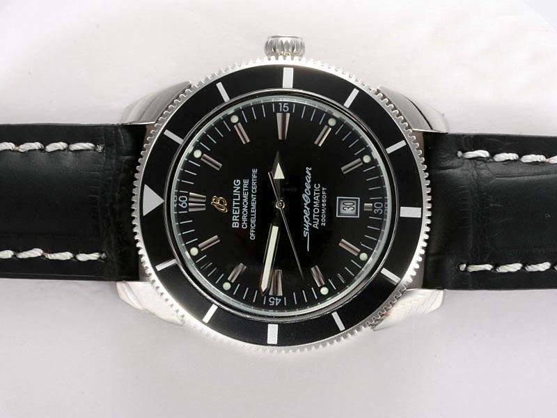Breitling Aeromarine Superocean Heritage 46 Steel Black Dial 46mm Automatic Watch watches