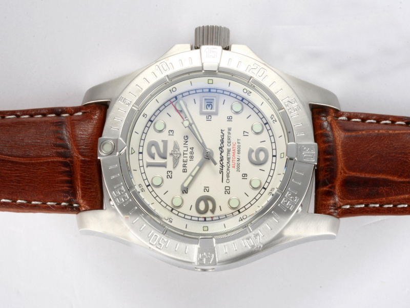 Breitling Aeromarine Superocean Steelfish Steel White Dial Round Watch watches