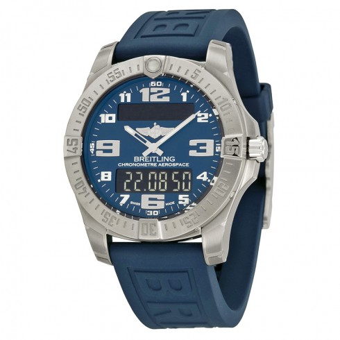 Breitling Aerospace Evo Blue Dial Rubber Men's Watch E7936310-C869BLPT3 watches