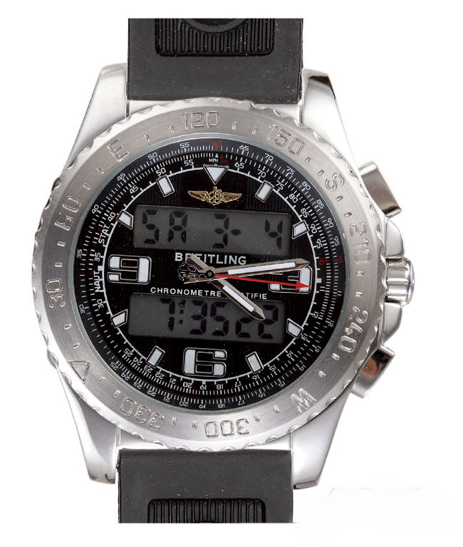 Replica Breitling Airwolf E7936210/B962-1RT Round Black Rubber Strap Watch Watch