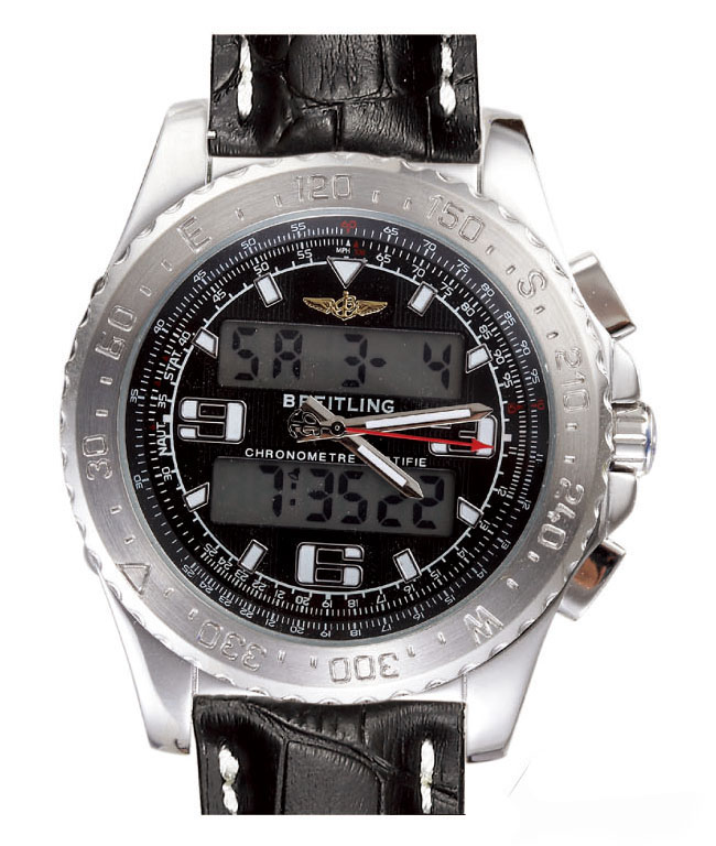 Breitling Airwolf E7936210/B962-Ti Black Dial Quartz Stainless Steel Bezel Watch watches