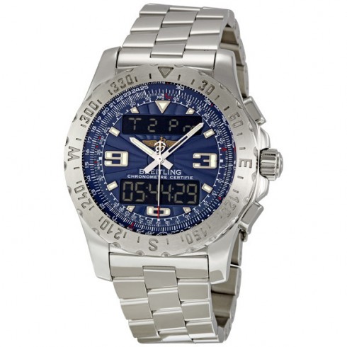 Breitling Airwolf Raven Blue Dial Analog Digital Men's Watch A7836315-C711SS watches