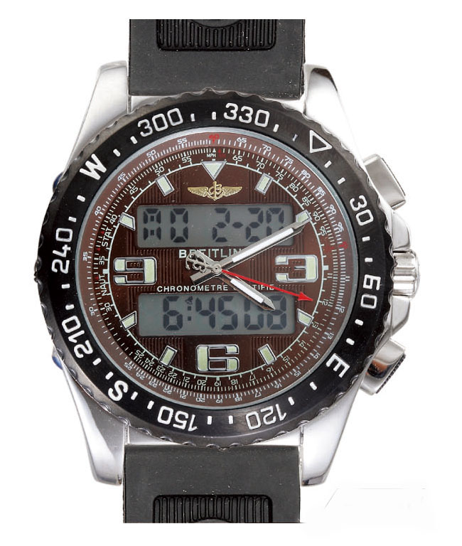 Breitling Airwolf Raven E79362 Stainless Steel Case Brown Dial Watch watches