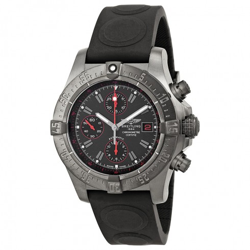 Breitling Avenger Black Dial Chronograph Rubber Men's Watch M133802C-BC73BKOR watches