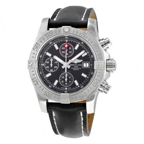 Breitling Avenger II Automatic Black Dial Black Leather Men's Watch A1338111-BC32BKLD watches