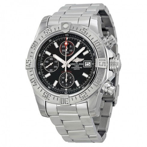 Breitling Avenger II Black Dial Chronograph Stainless Steel Automatic Men's Watch A1338111-BC32SS watches
