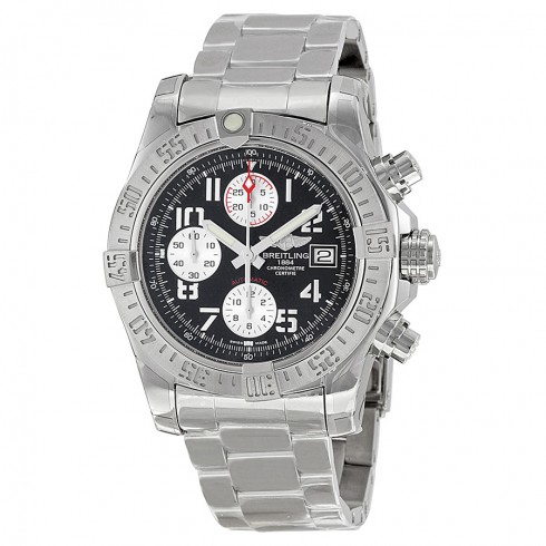 Breitling Avenger II Black Dial Chronograph Stainless Steel Automatic Men's Watch A1338111-BC33SS watches