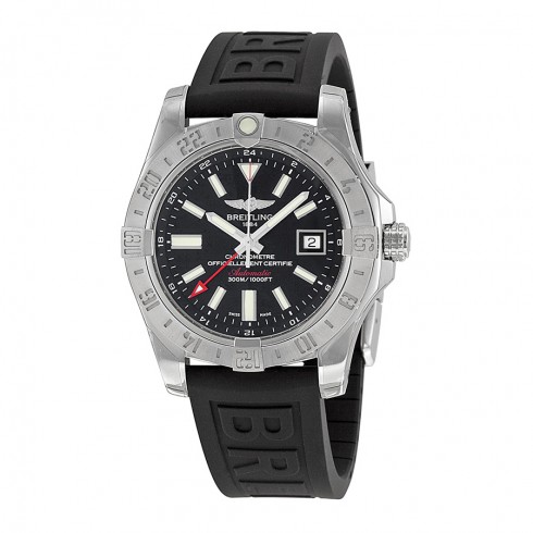 Breitling Avenger II GMT Black Dial Black Rubber Automatic Men's Watch A3239011-BC35BKPD3 watches