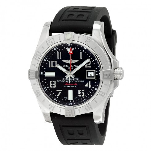Breitling Avenger II GMT Black Dial Black Rubber Men's Watch A3239011-BC34BKPT3 watches