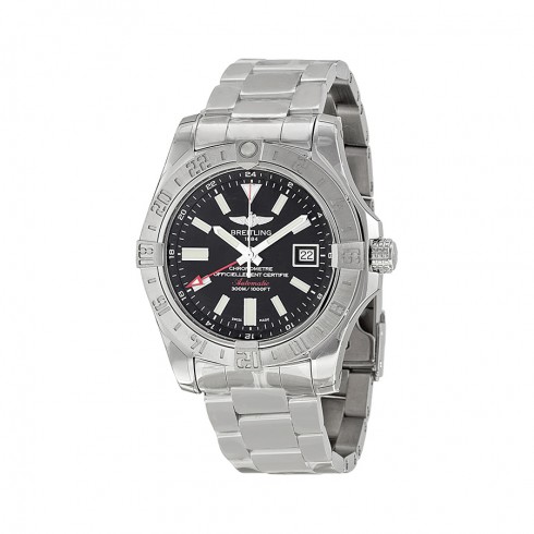 Breitling Avenger II GMT Black Dial Stainless Steel Men's Watch A3239011/BC35SS watches