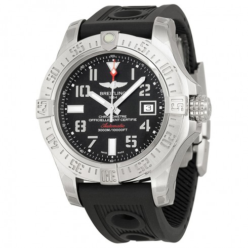 Breitling Avenger II Seawolf Automatic Black Dial Ruber Men's Watch A1733110-BC31BKOR watches