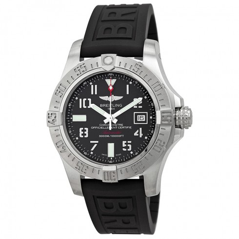 Breitling Avenger II Seawolf Black Dial Black Rubber Automatic Men's Watch A1733110-F563BKPD3 watches