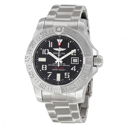 Breitling Avenger II Seawolf Black Dial Stainless Steel Automatic Men's Watch A1733110-BC31SS watches