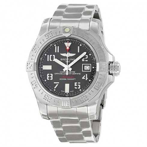 Breitling Avenger II Seawolf Grey Dial Stainless Steel Automatic Men's Watch A1733110-F563SS watches
