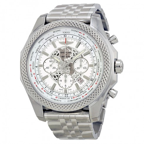 Breitling Bentley B05 Unitime Chronograph White Dial Stainless Steel Men's Watch AB0521U0-A755SS watches