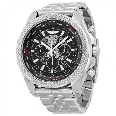 Breitling Bentley b05 unitime Ebony Dial Chronograph Stainless Steel Men's Watch watches