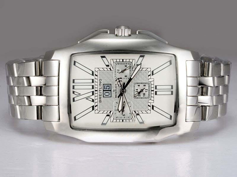 Breitling Bentley Flying B A44365 White Dial Automatic Rectangle Watch watches