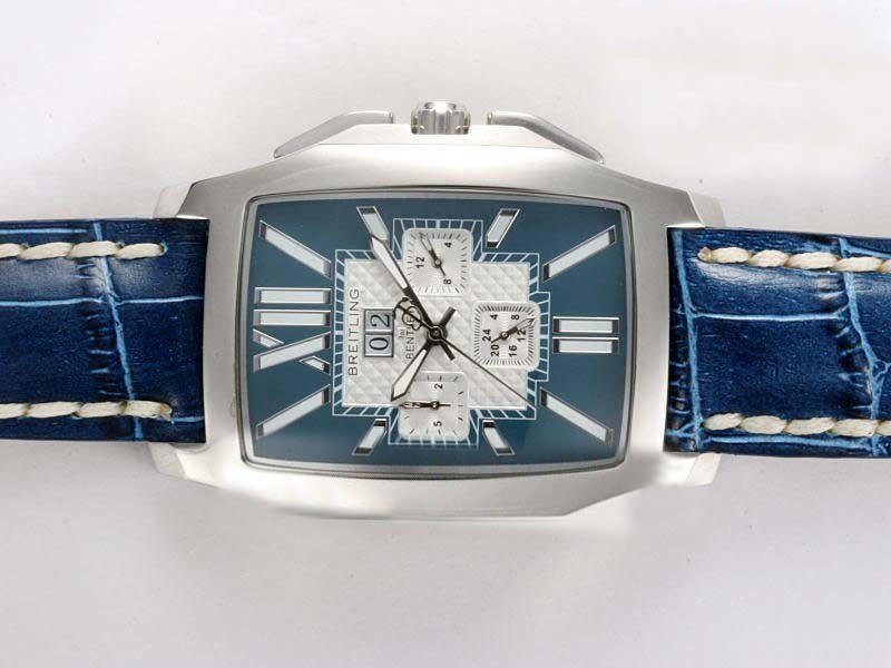 Breitling Bentley Flying B Chronograph Blue Leather 49mm Mens Watch watches