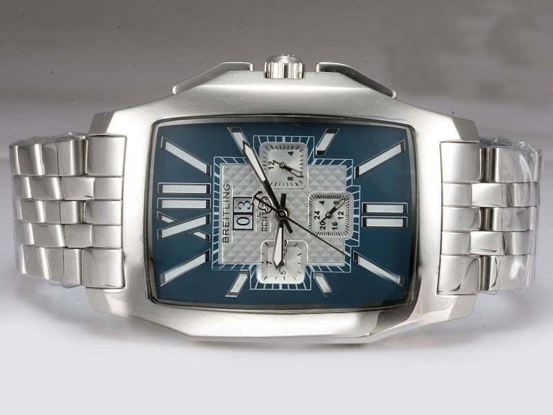Breitling Bentley Flying B No3 Blue Dial Steel Stainless Steel Case Mens 38.5x57mm Watch watches