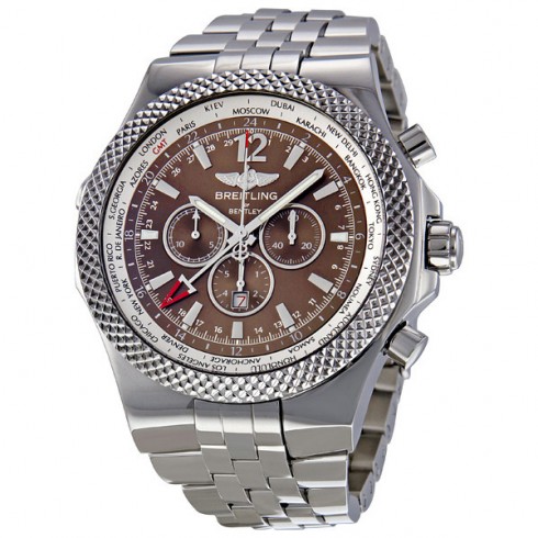 Breitling Bentley GMT Bronze Dial Stainless Steel Men's Watch A4736212-Q554SS watches