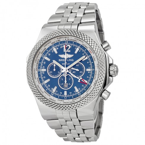 Breitling Bentley GMT Chronograph Automatic Blue Dial Men's Watch A4736212-C768 watches