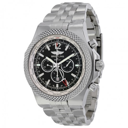 Breitling Bentley GMT chronograph Black Dial Automatic Men's Watch A4736212-B919S watches